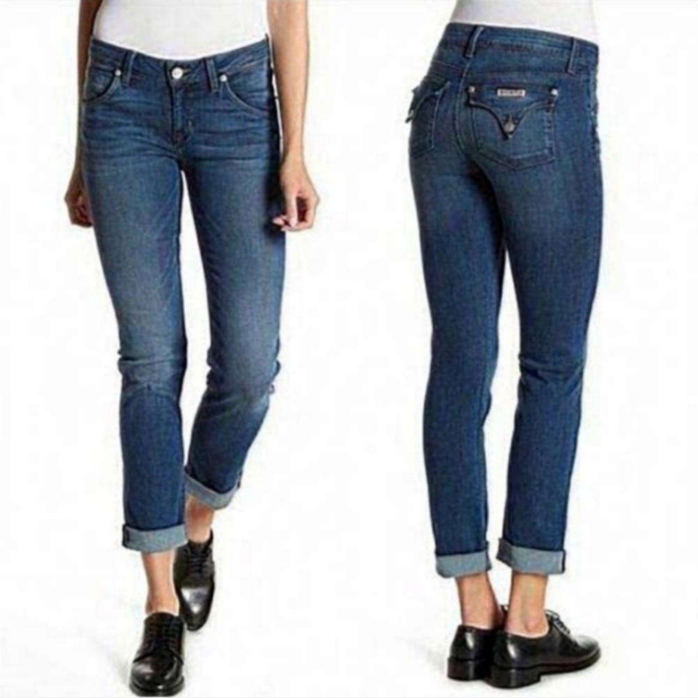 Hudson Bacara Crop Straight Cuffed Jeans